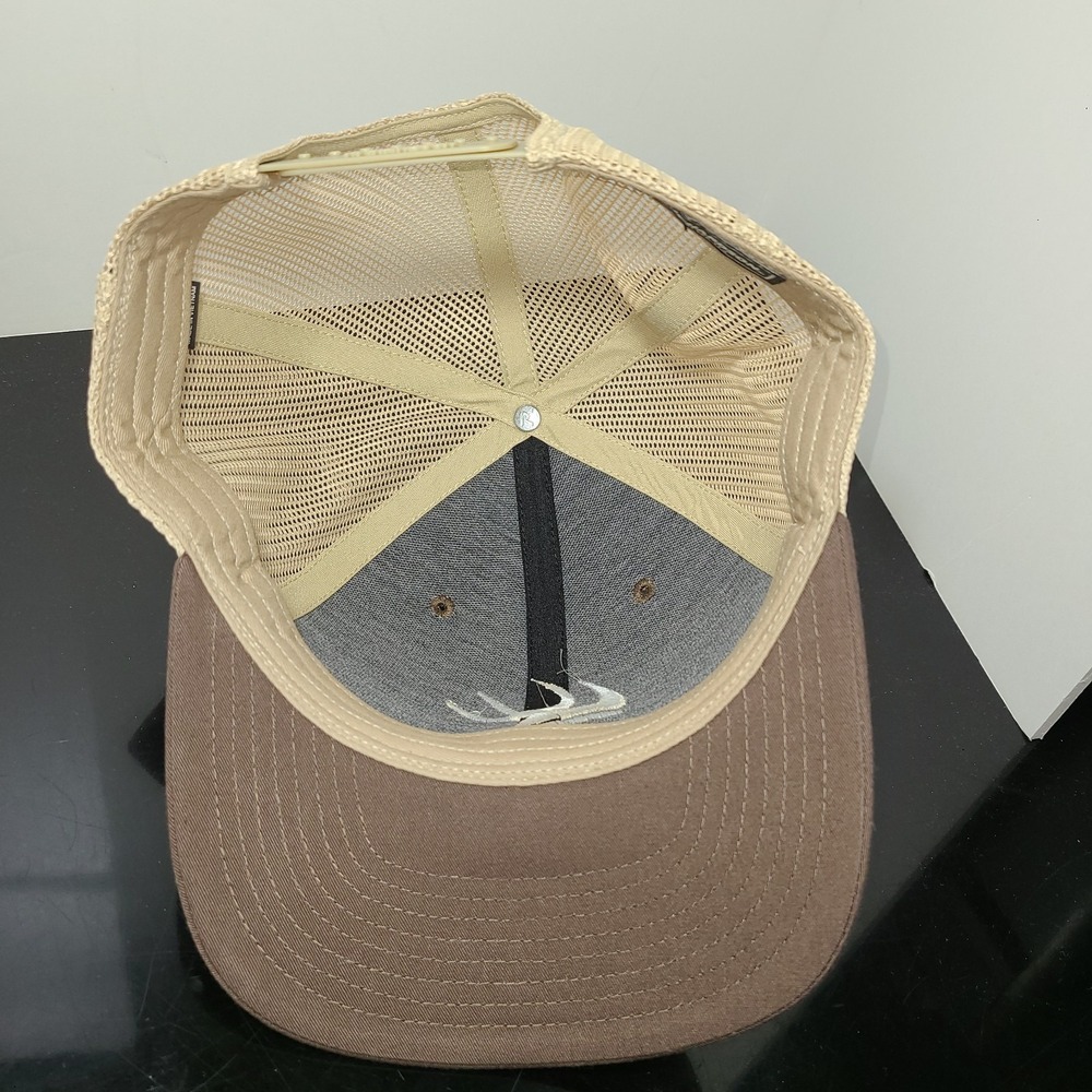 Elk Antlers Embroidered Baseball Cap Adult Strapback Brown Tan Snapback Trucker - Picture 6 of 8